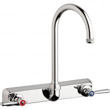 Chicago Faucets W8W-GN2AE1-369ABCP - WORKBOARD FAUCET, 8'' WALL