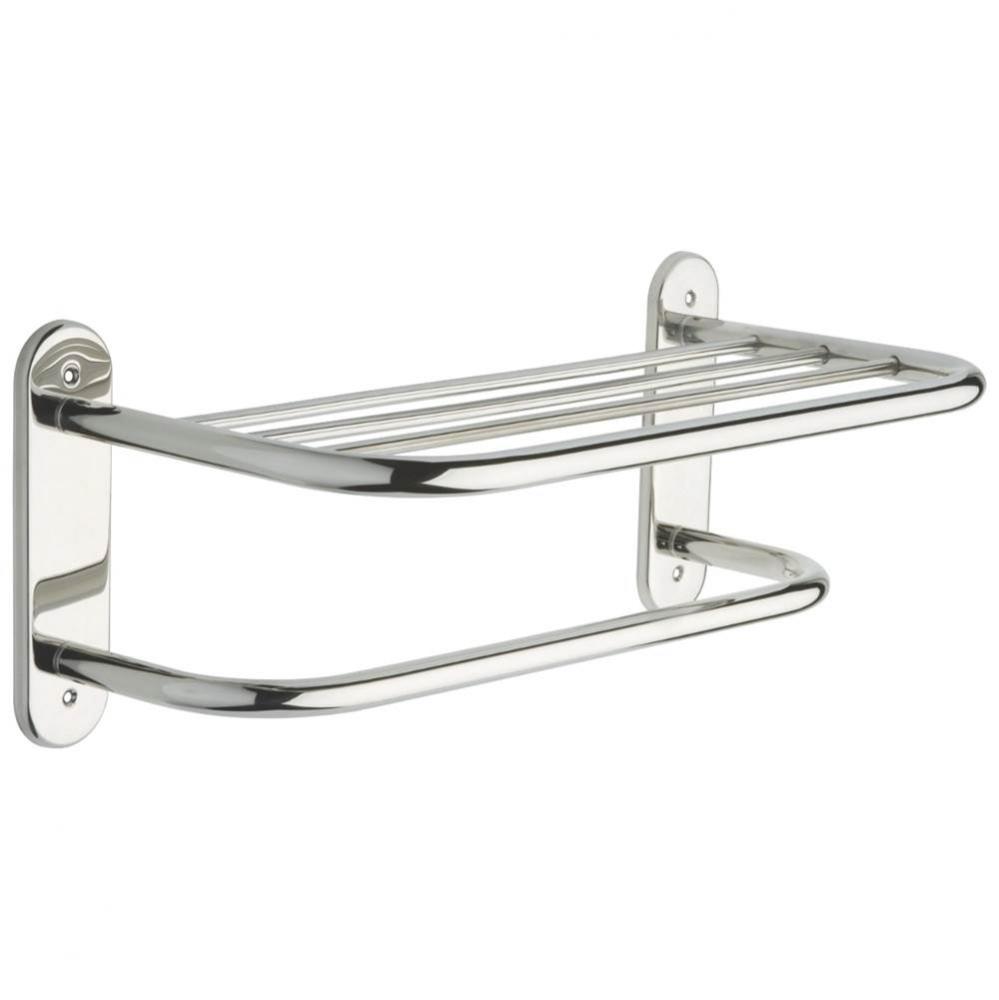 Other 18'' Metal Towel Shelf with One Bar, Exposed Mounting