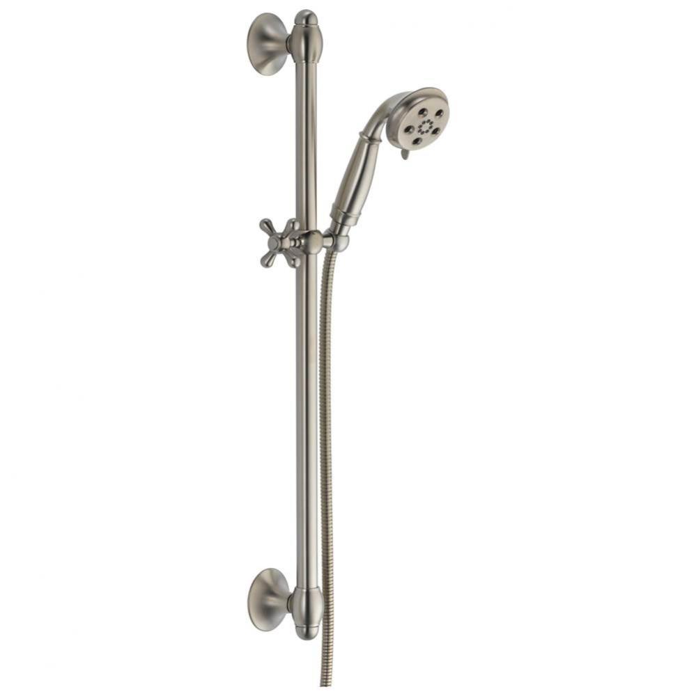 Universal Showering Components H2OKinetic®3-Setting Slide Bar Hand Shower