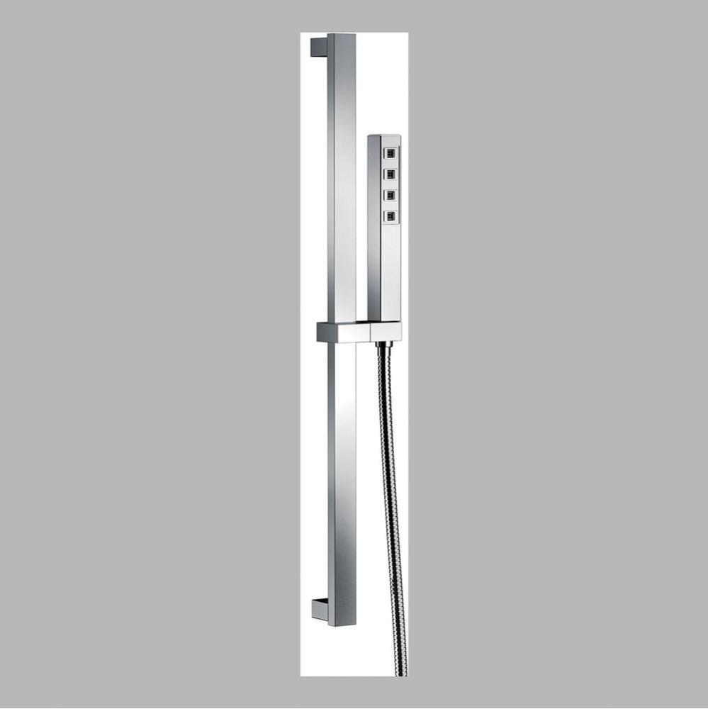 Universal Showering Components H2OKinetic® Single-Setting Slide Bar Hand Shower