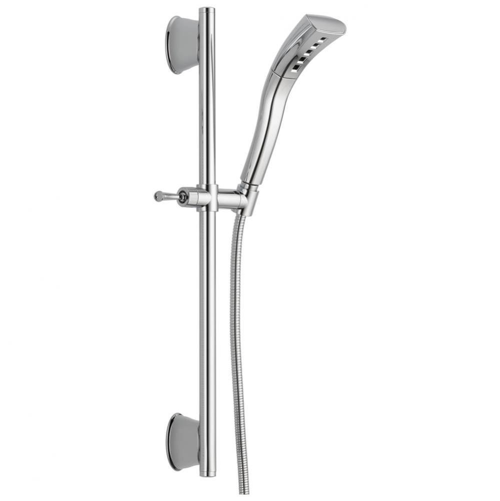 Universal Showering Components H2OKinetic® Single-Setting Slide Bar Hand Shower