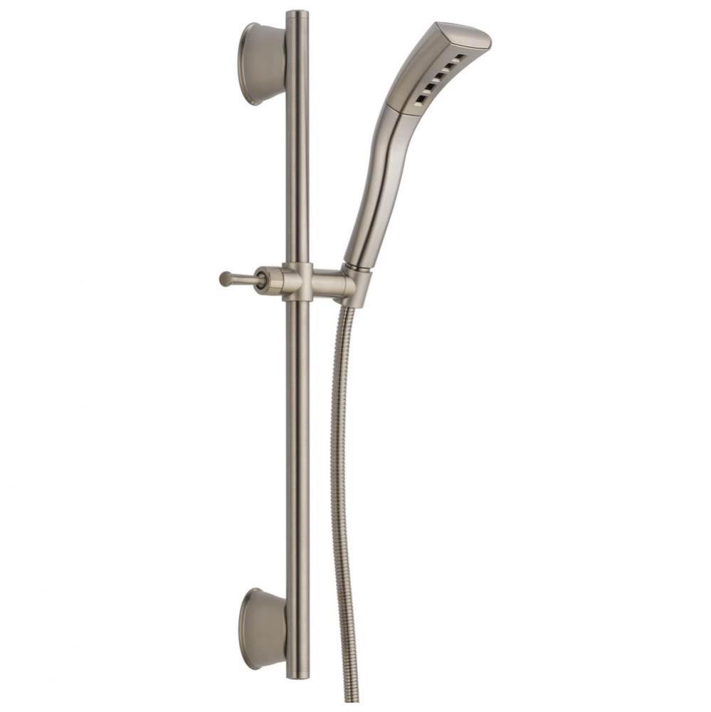 Universal Showering Components H2OKinetic®Single-Setting Slide Bar Hand Shower