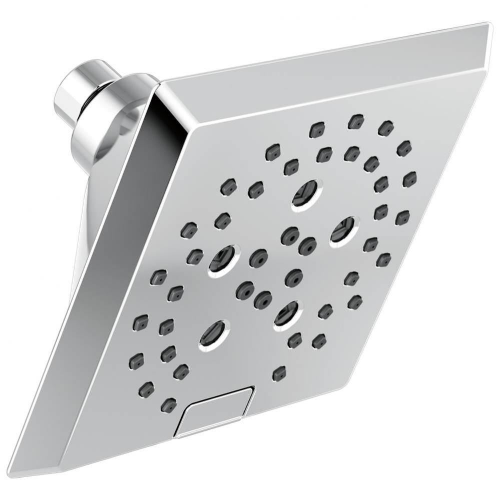 Universal Showering Components H2OKinetic®5-Setting Angular Modern Raincan Shower Head