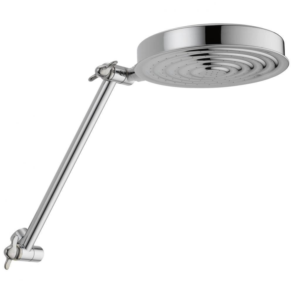 Universal Showering Components Single-Setting Adjustable Arm Raincan Shower Head