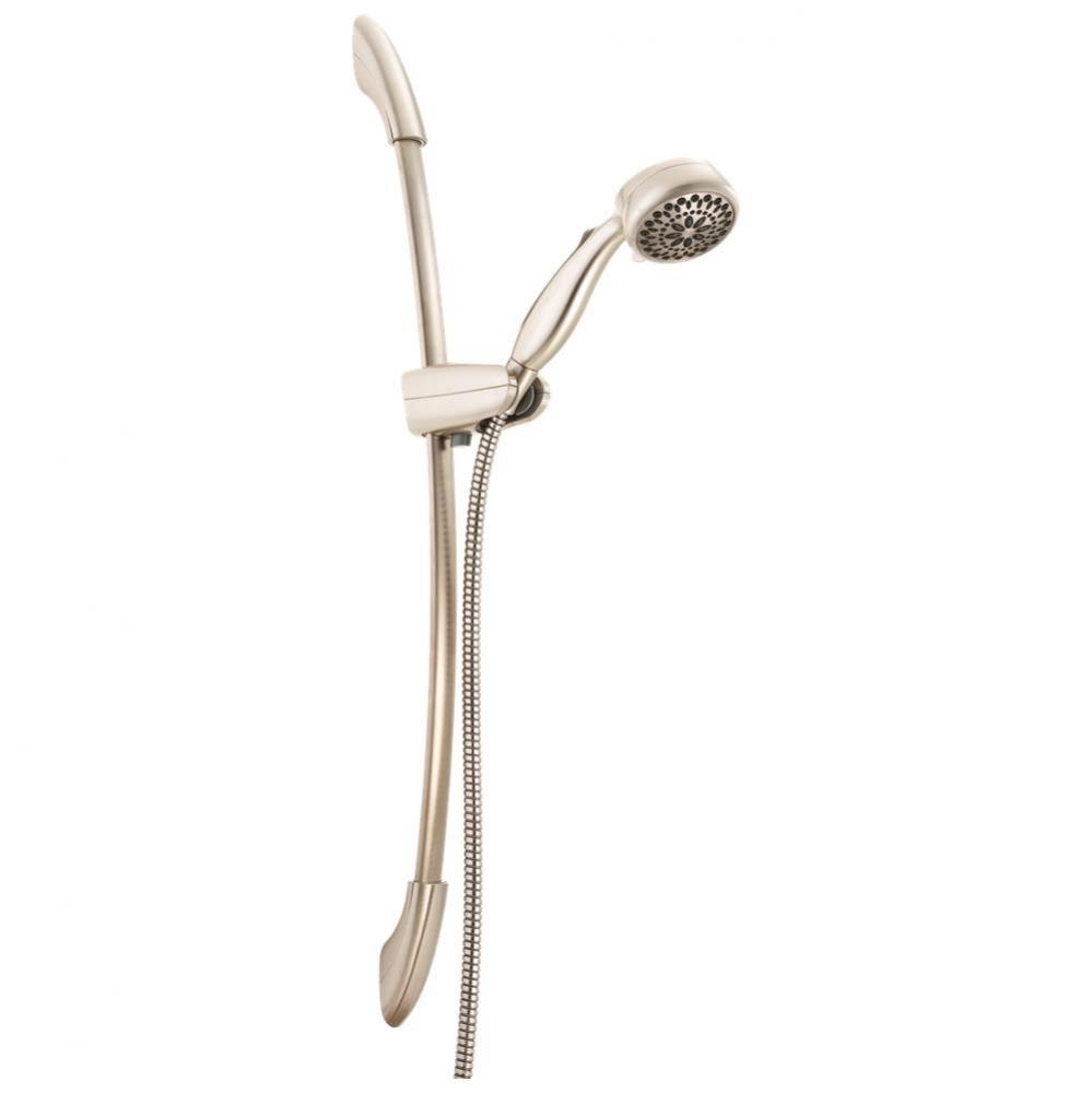 Universal Showering Components: 7-Setting Hand Shower with Wall Bar