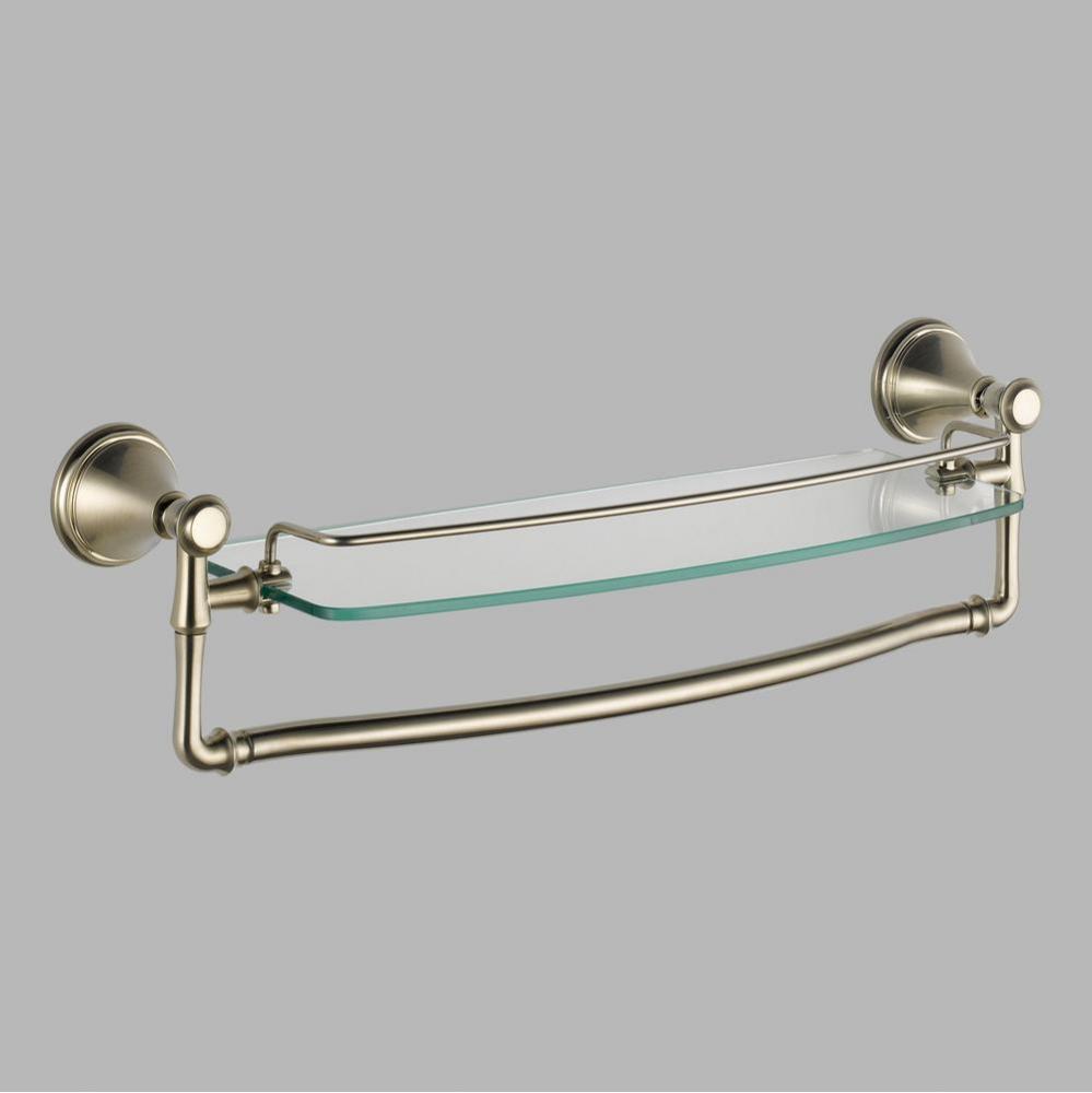Cassidy: 18'' Glass Shelf with Removable Bar