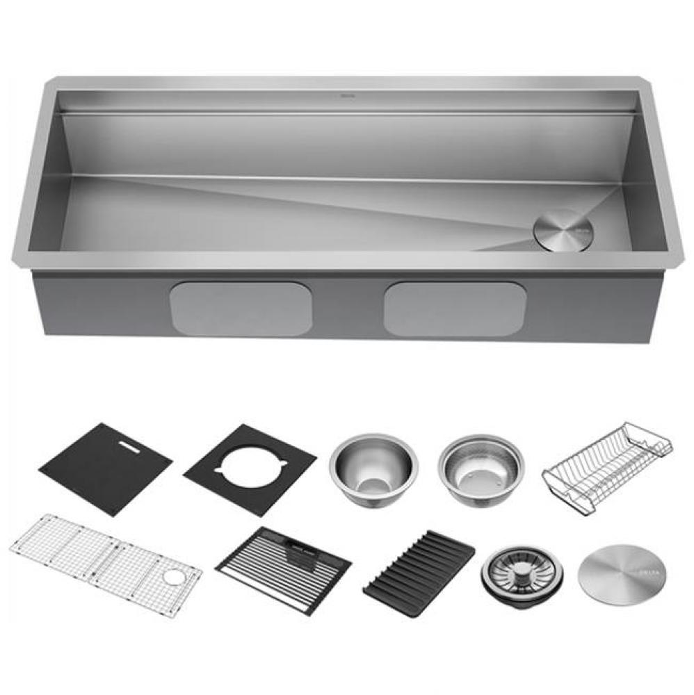 Rivet™ 45'' Workstation Kitchen Sink Undermount 16 Gauge Stainless Steel Single Bowl w