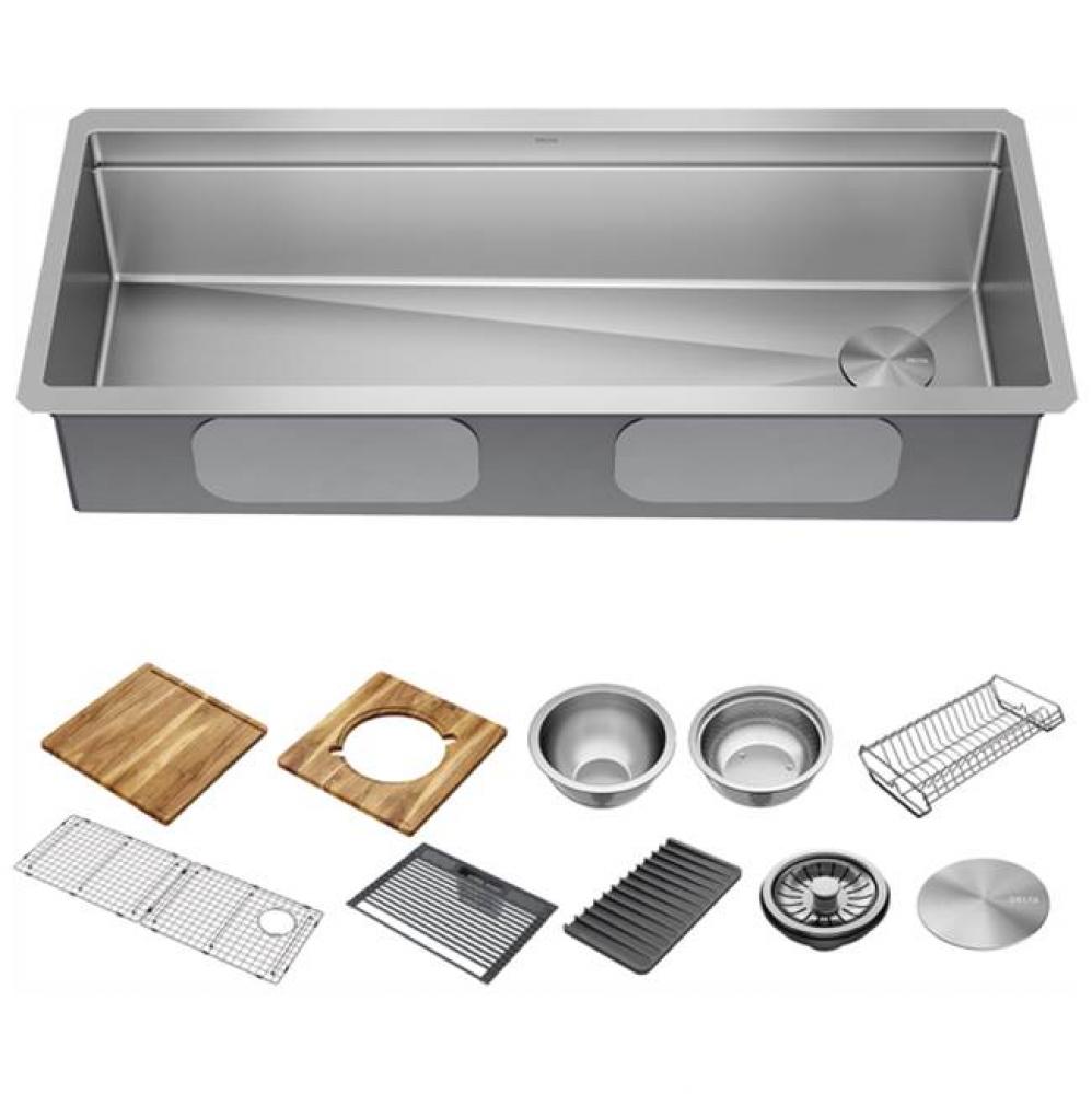Lorelai™ 45'' Workstation Kitchen Sink Undermount 16 Gauge Stainless Steel Single Bowl