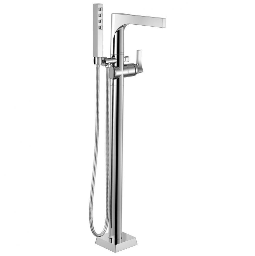 Zura® Single Handle Floor Mount Tub Filler Trim with Hand Shower