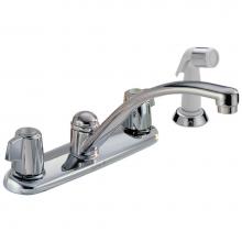 Delta Faucet 2400LF - 2100 / 2400 Series Two Handle Kitchen Faucet with Spray