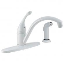 Delta Faucet 440-WH-DST - Collins™ Single Handle Kitchen Faucet with Spray
