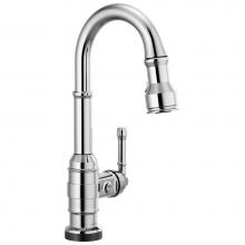 Delta Faucet 9990T-DST - Broderick™ Single Handle Pull-Down Bar/Prep Faucet with Touch2O Technology