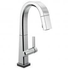 Delta Faucet 9993T-DST - Pivotal™ Single Handle Pull Down Bar/Prep Faucet With Touch<sub>2</sub>O Technology
