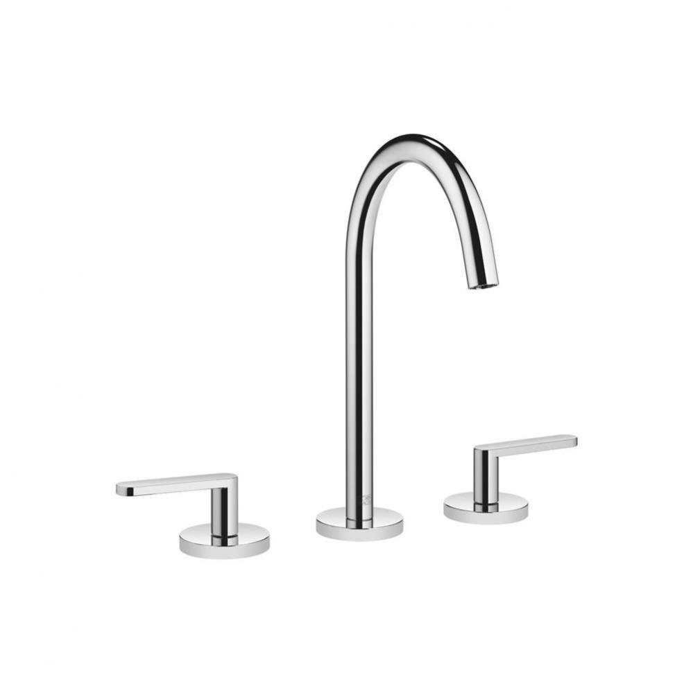 Meta Three-Hole Lavatory Mixer With Drain In Polished Chrome
