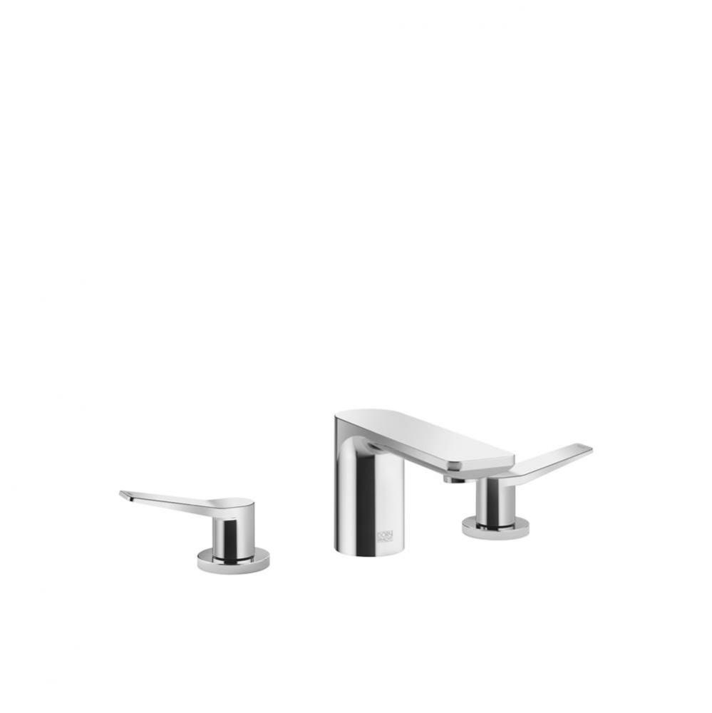 Lisse Three-Hole Lavatory Mixer With Drain In Polished Chrome