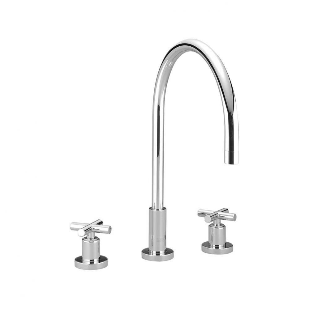 Tara Three-Hole Mixer In Polished Chrome