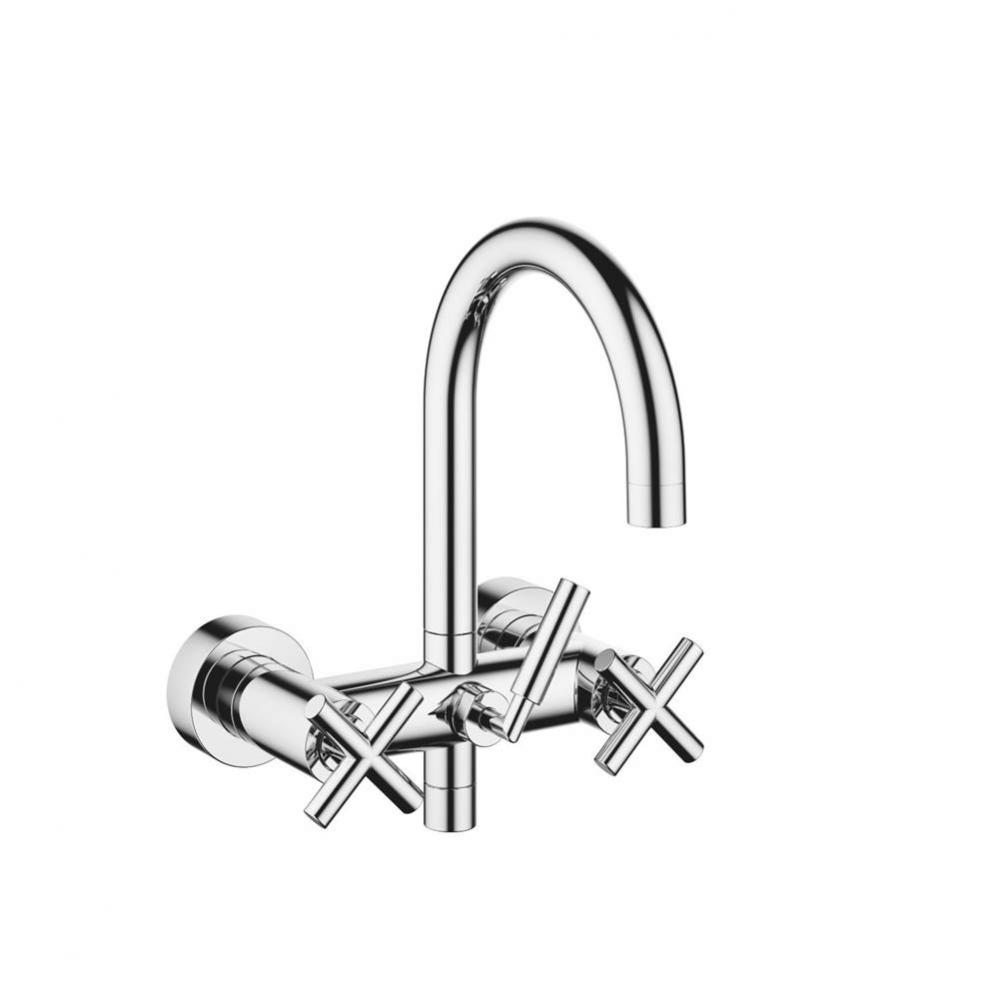 Tara Tub Mixer For Wall-Mounted Installation In Polished Chrome