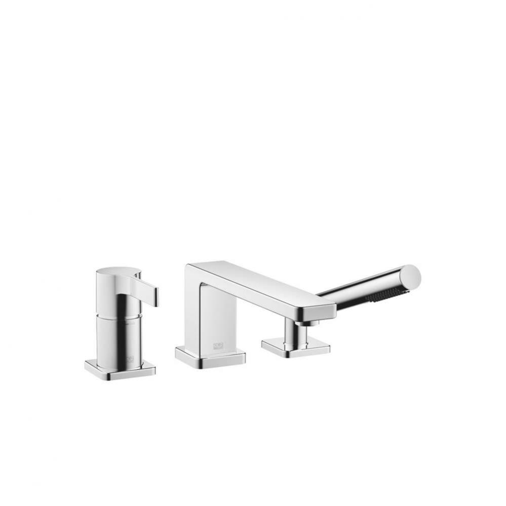 LULU Three-Hole Single-Lever Tub Mixer For Deck-Mounted Tub Installation In Polished Chrome
