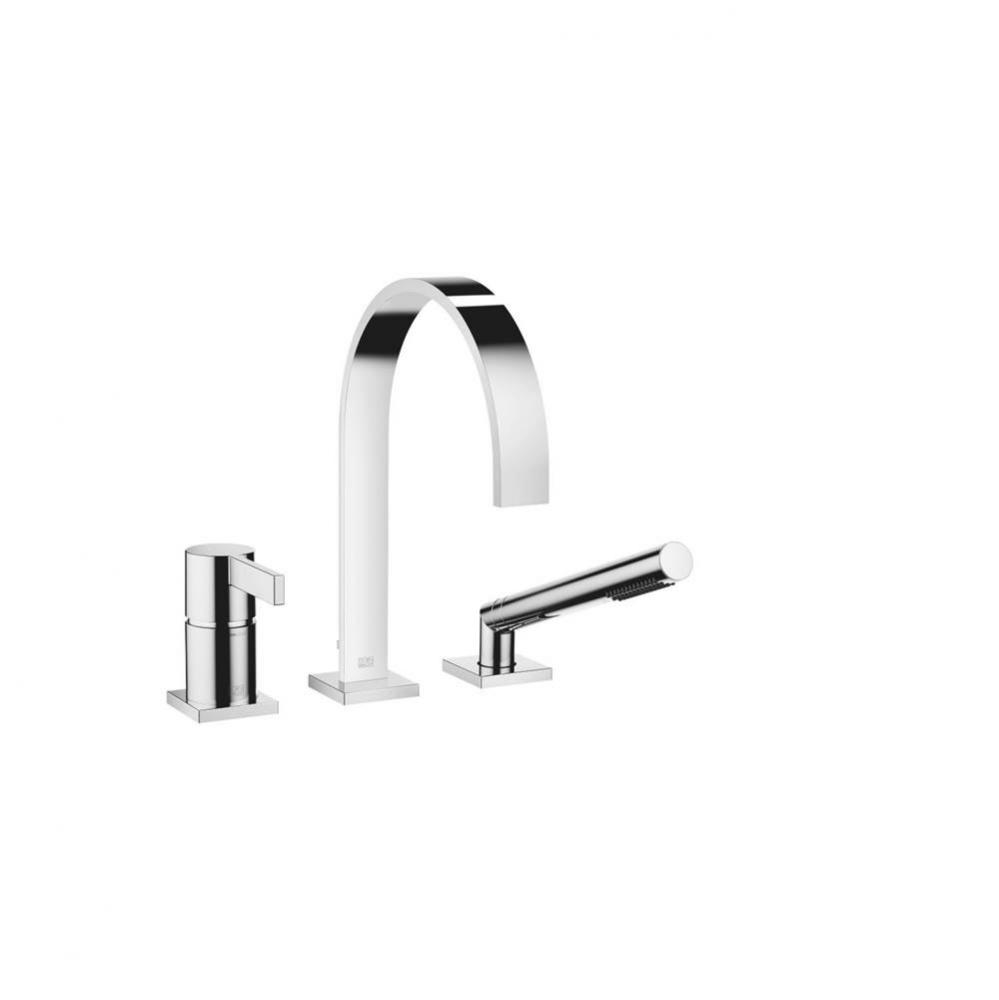 MEM Three-Hole Single-Lever Tub Mixer For Deck-Mounted Tub Installation In Polished Chrome