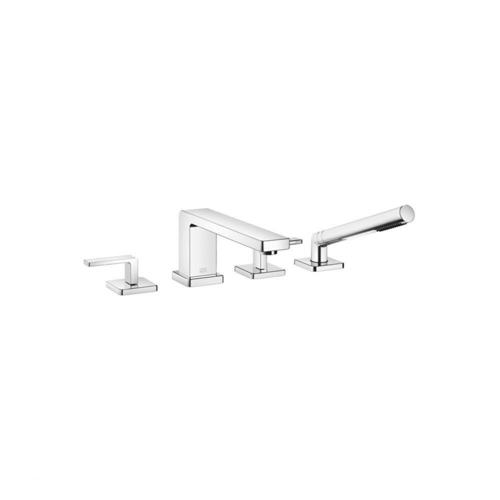 LULU Deck-Mounted Tub Mixer, With Hand Shower Set For Deck-Mounted Tub Installation In Polished Ch
