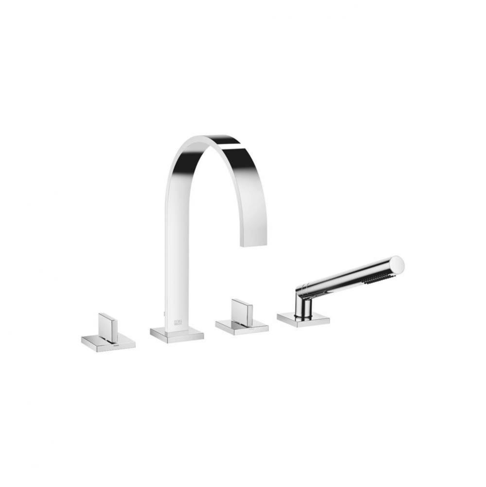 MEM Deck-Mounted Tub Mixer, With Hand Shower Set For Deck-Mounted Tub Installation In Polished Chr