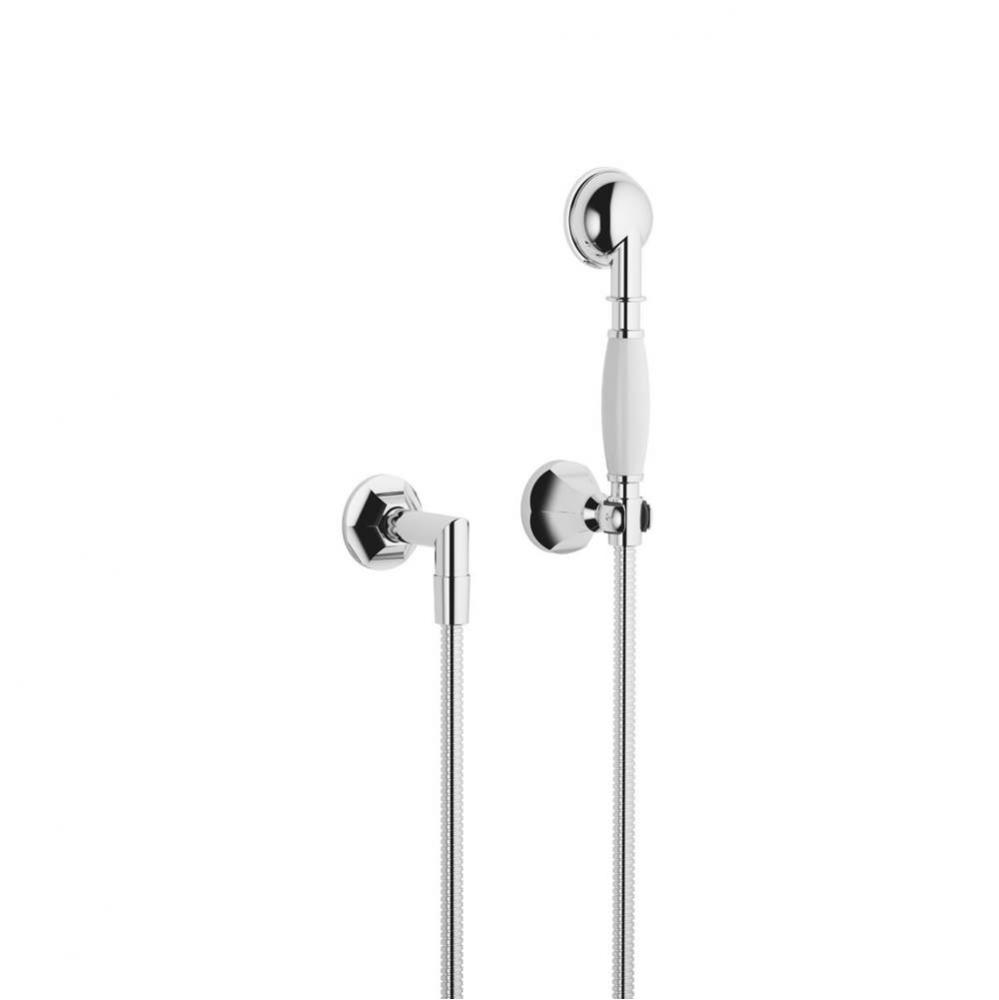 Hand Shower Set With Individual Flanges In Dark Platinum Matte