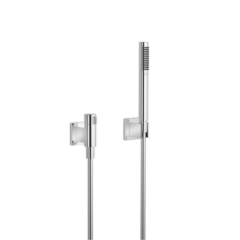 Hand Shower Set With Individual Flanges With Volume Control In Platinum
