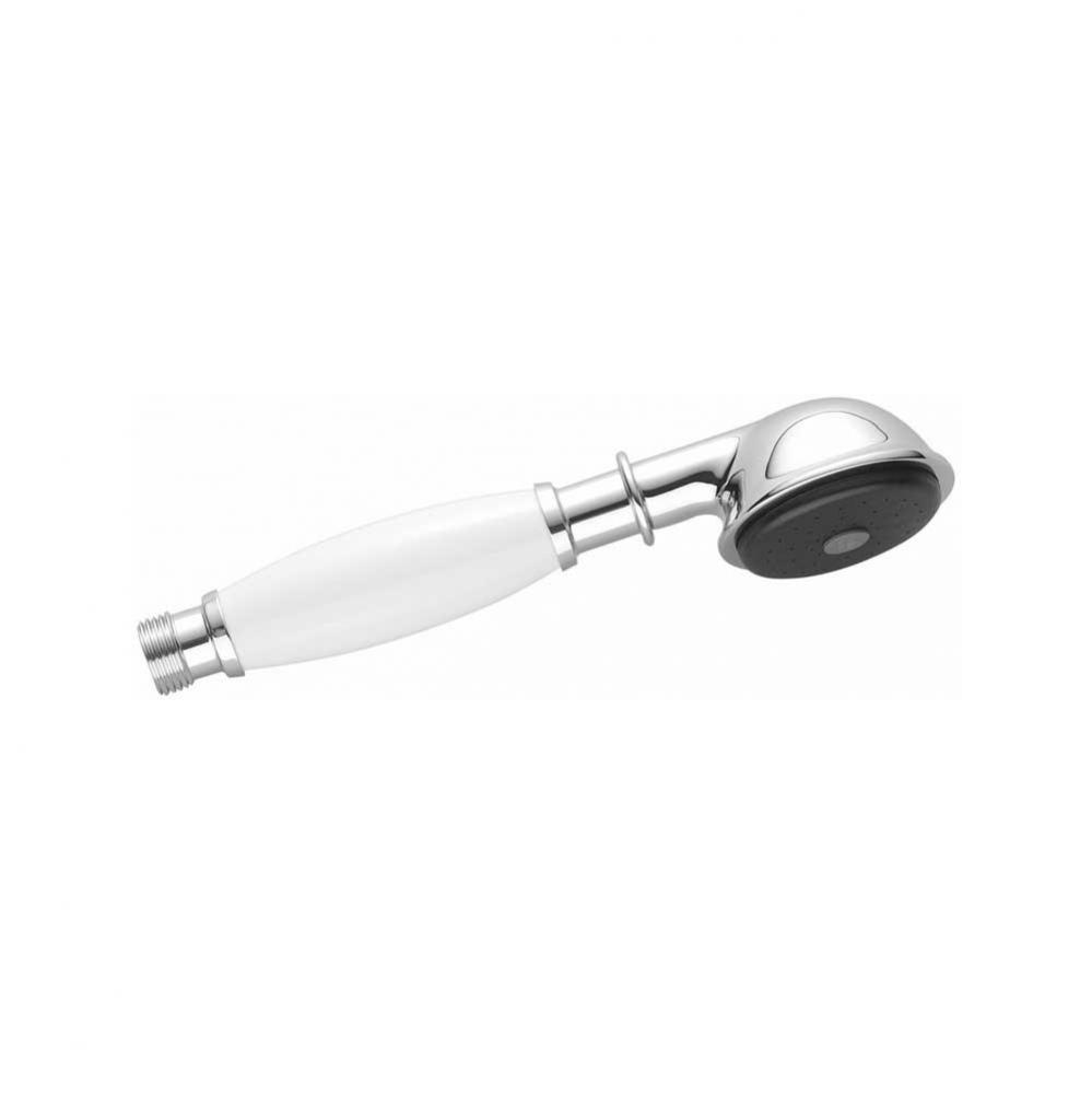 Metal Hand Shower With Porcelain (White) Handle