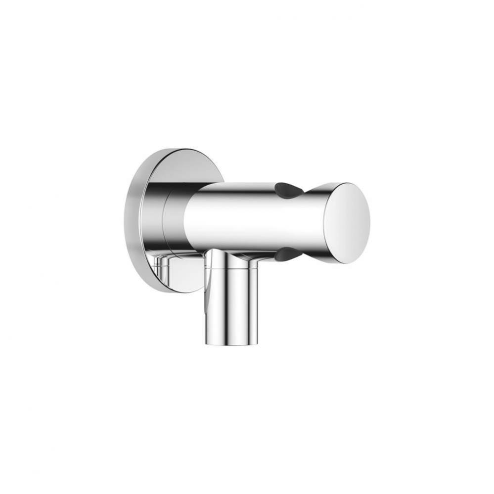 Wall Elbow With Integrated Wall Bracket In Polished Chrome