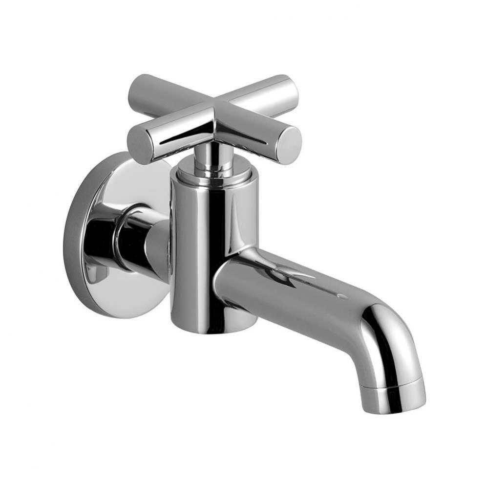 Pillar-Tap, Wall-Mounted Cold Water Only In Polished Chrome
