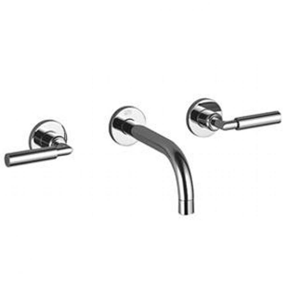 Tara Wall-Mounted Three-Hole Lavatory Mixer Without Drain In Polished Chrome