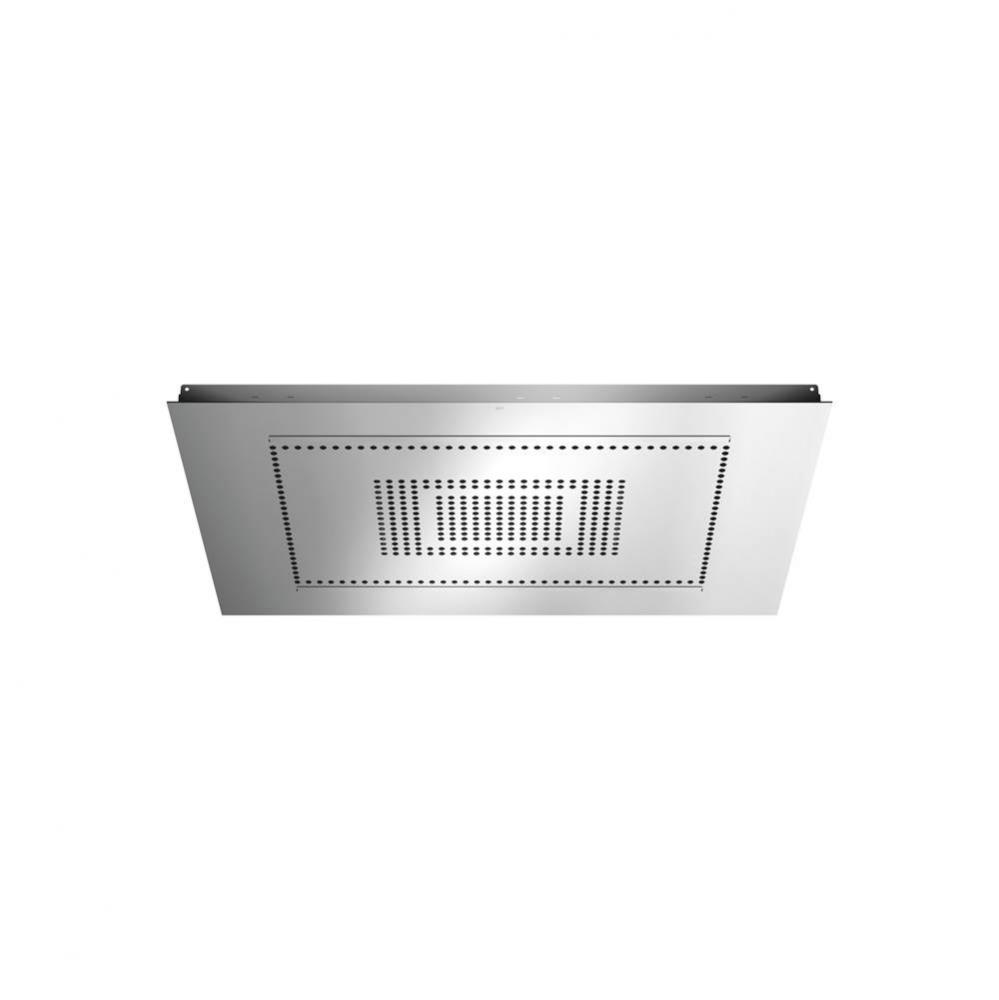Rain Sky M Rain Panel For Flush Ceiling Installation , Manual Control In Polished Stainless Steel