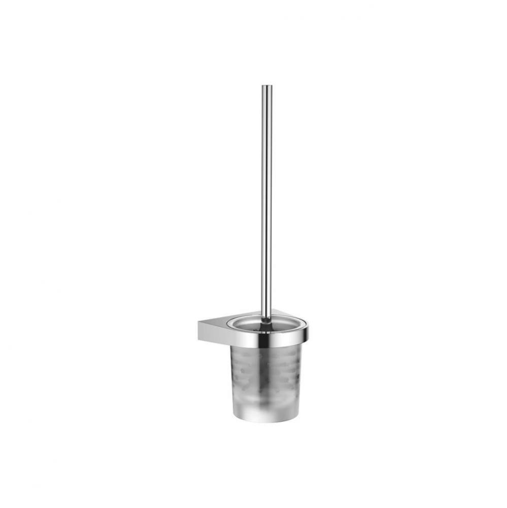 Toilet Brush Set Wall-Mounted In Polished Chrome