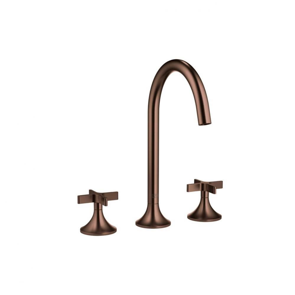 Three-hole faucet, cross handle