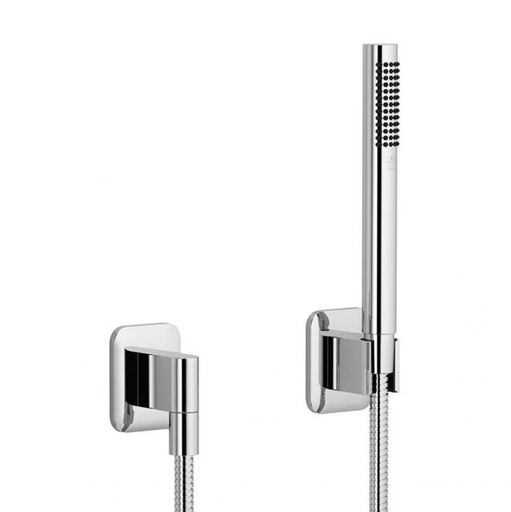 Hand Shower Set With Individual Flanges In Polished Chrome