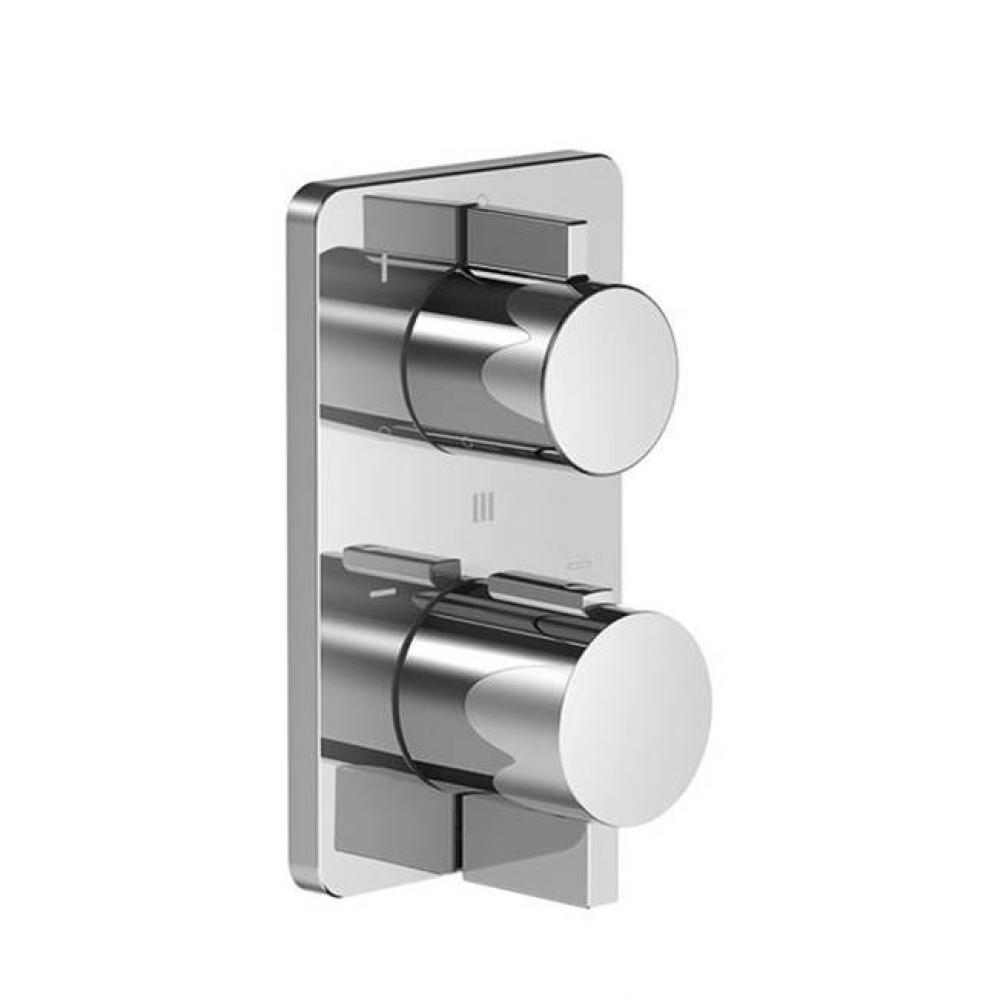 Concealed Thermostat With Three-Way Volume Control In Polished Chrome