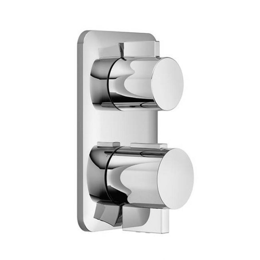Concealed Thermostat With One-Way Volume Control In Polished Chrome
