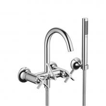 Dornbracht 25133809-00 - VAIA Tub Mixer For Wall-Mounted Installation With Hand Shower Set In Polished Chrome