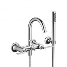 Dornbracht 25133819-00 - VAIA Tub Mixer For Wall-Mounted Installation With Hand Shower Set In Polished Chrome