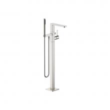Dornbracht 25863710-06 - LULU Single-Lever Tub Mixer For Freestanding Installation With Hand Shower Set In Platinum Matte