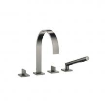 Dornbracht 27532782-99 - MEM Deck-Mounted Tub Mixer, With Hand Shower Set For Deck-Mounted Tub Installation In Dark Platinu