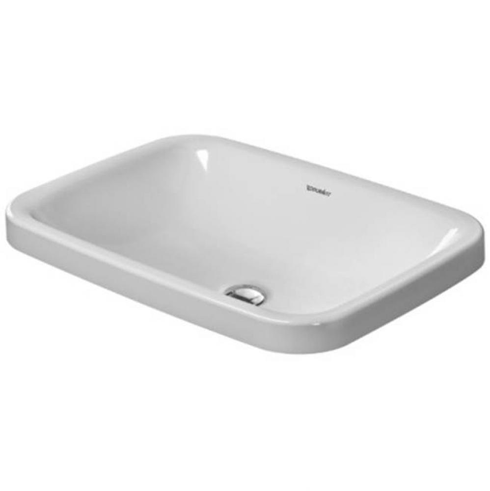 Vanity basin 23 5/8'' DuraStyle white - countertop, without overflow, without faucet
