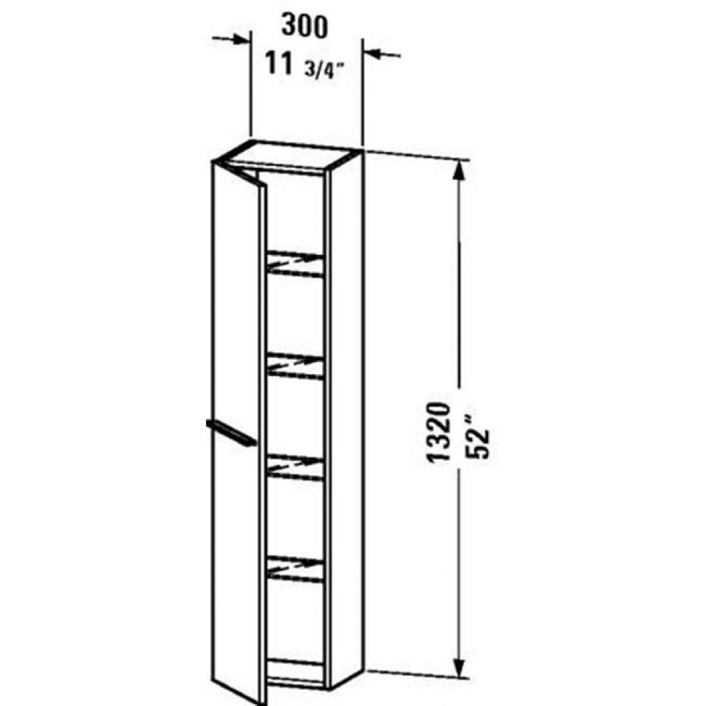 Duravit X-Large Semi-Tall Cabinet Flannel Gray
