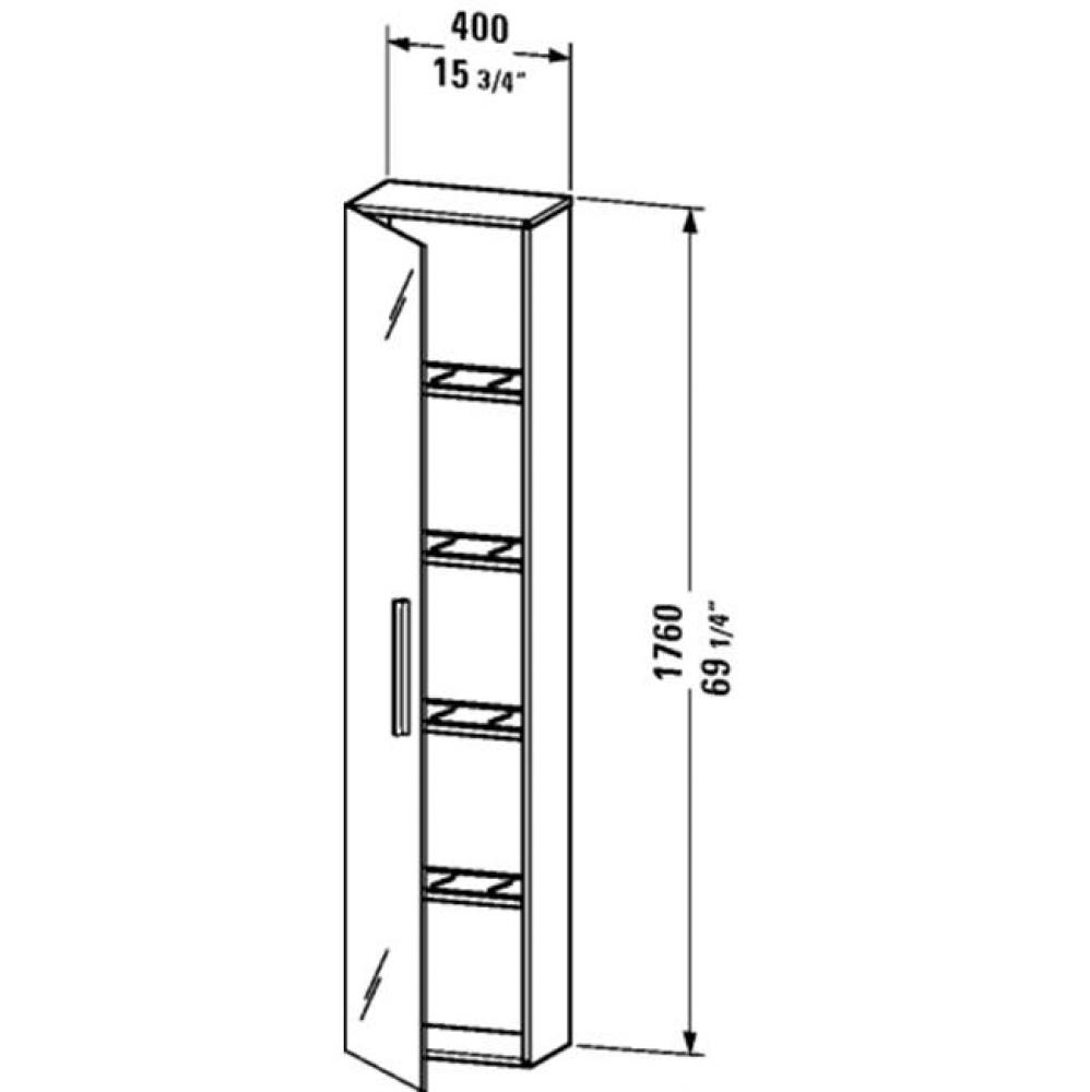 Tall cabinet  Vero - 69 1/4''x15 3/4''x9