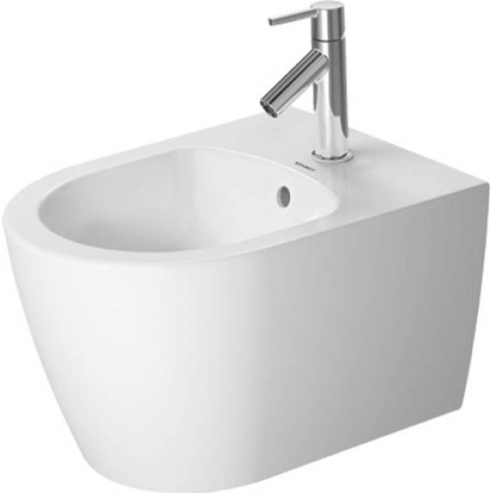 Bidet WM 18 7/8'' ME by STARCK Compact - white, with overflow, with faucet deck, 1