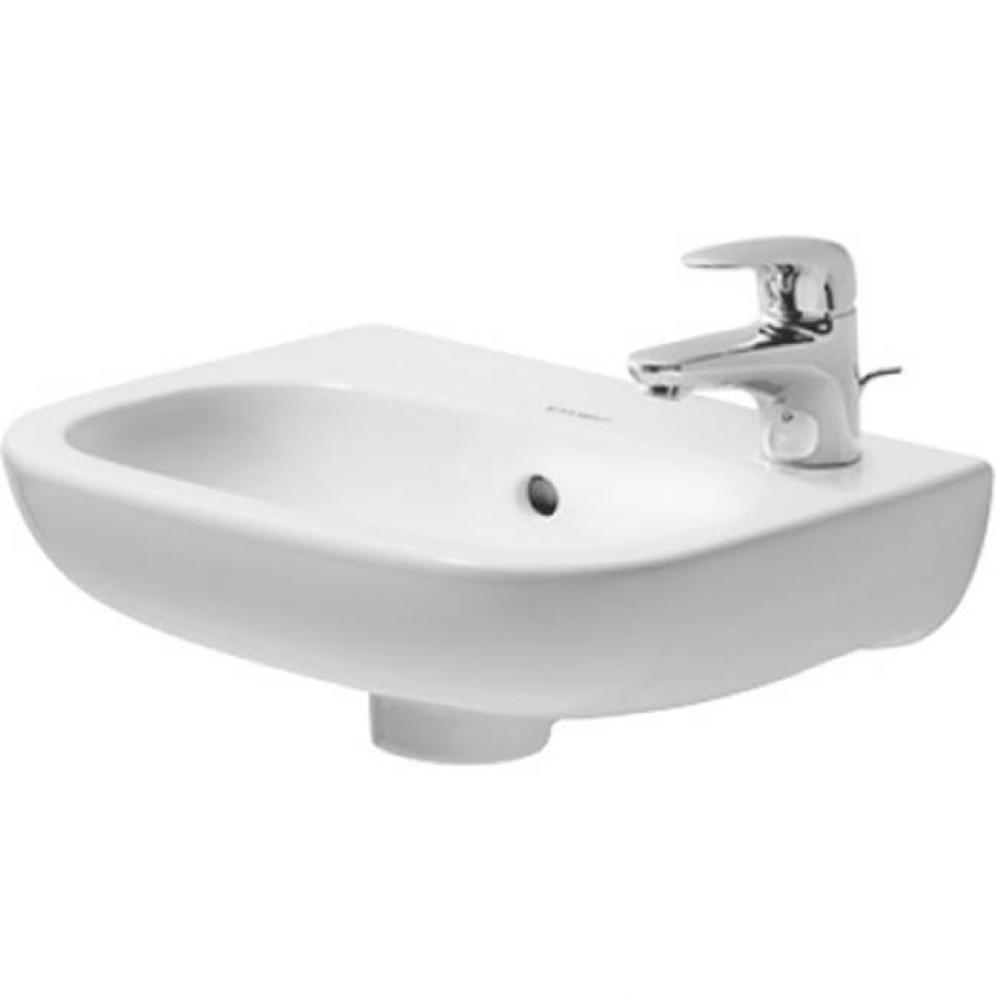 Handrinse basin 36 cm D-Code white w.of, w.tp, w/o tap
