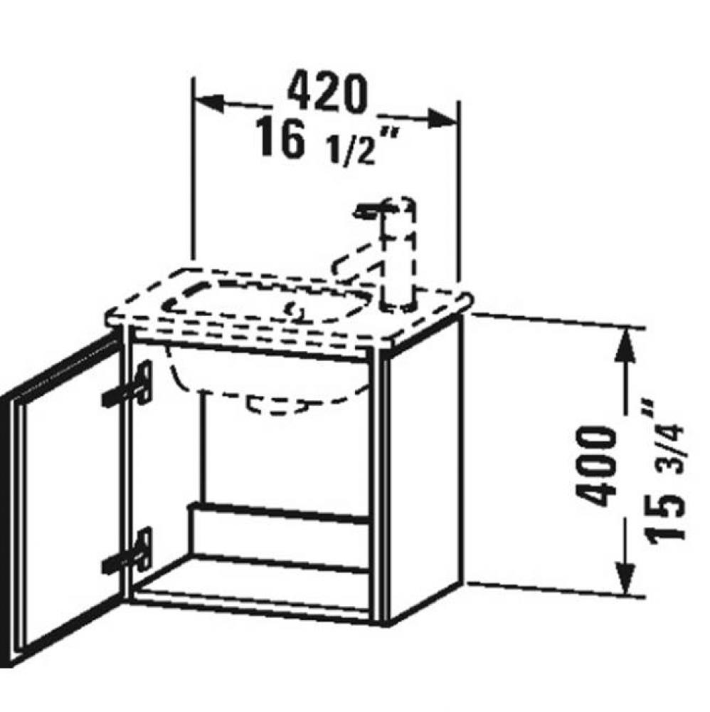 L-Cube Vanity unit - 400x420x294mm
