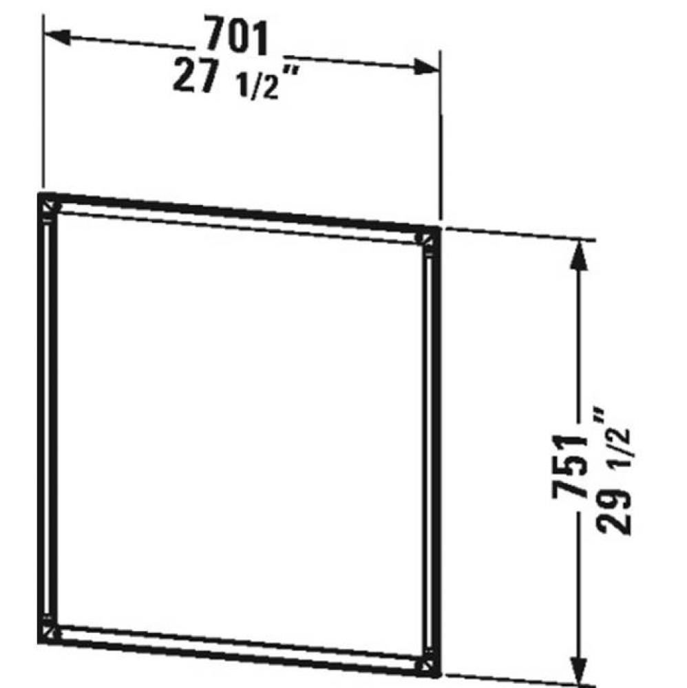 Frame for mirror L-Cube cabinet - recessed version