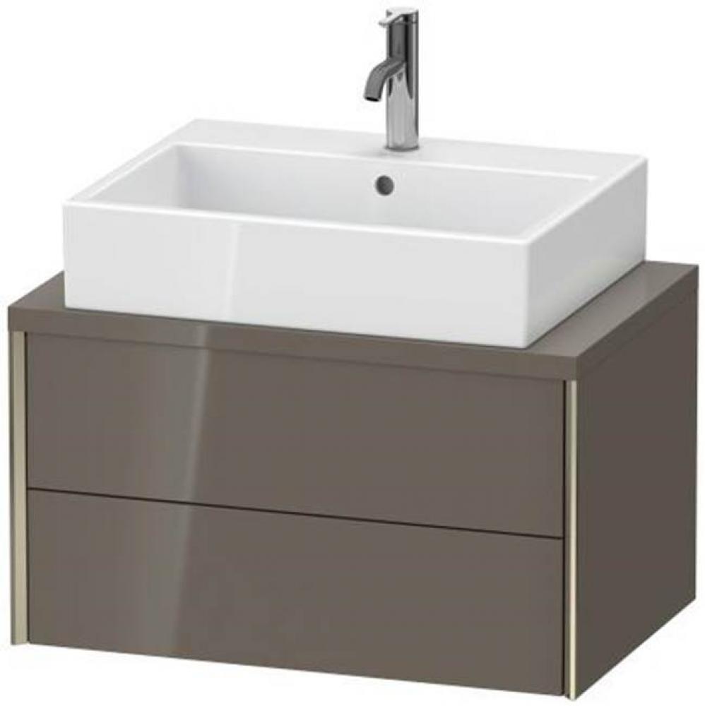 Duravit XViu Vanity Unit for Console  Flannel Gray High Gloss