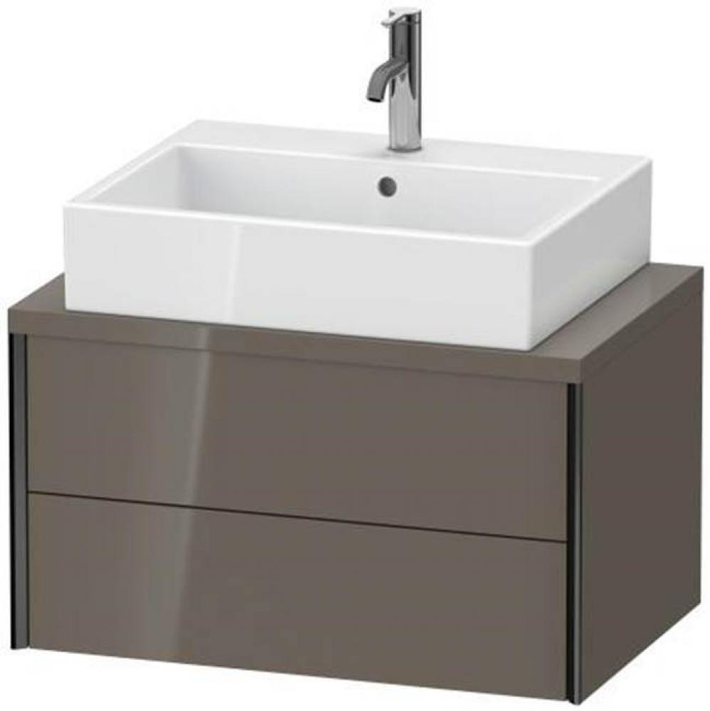 Duravit XViu Vanity Unit for Console  Flannel Gray High Gloss